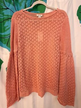 NWT Sundance Aura Sweet Linen Blend Sweater in Dusty Pink